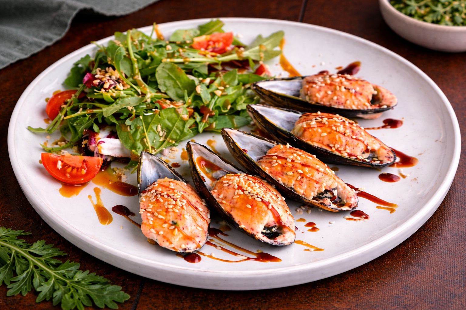 Запеченые мидии гигант