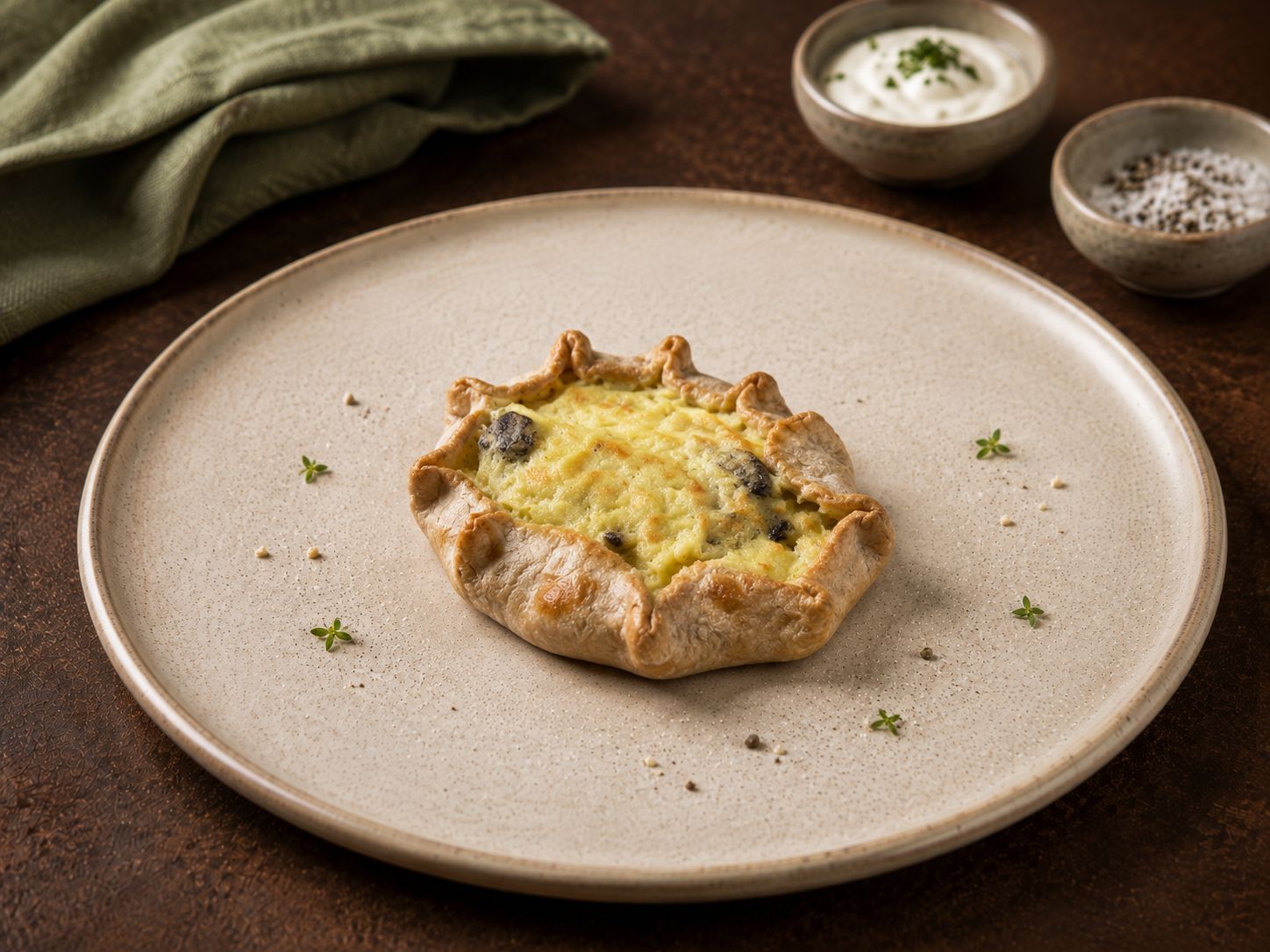Калитка с картофелем и грибами, маленькая