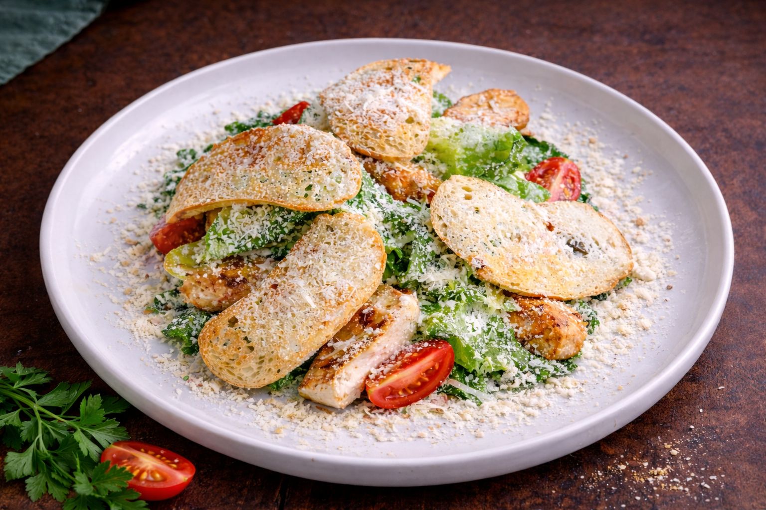 Салат Цезарь с курицей